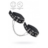 Черные оковы из одного ремешка с люверсами - Pecado - купить с доставкой в Ростове-на-Дону