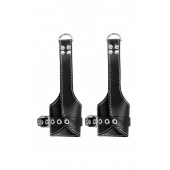 Черные подвесы с белой строчкой - Pecado - купить с доставкой в Ростове-на-Дону