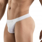 Белые перфорированные трусы-тонги Clever Ambar Thong - Clever Masculine Underwear купить с доставкой Белые перфорированные трусы-тонги Clever Ambar Thong - Clever Masculine Underwear купить с доставкой