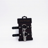 Черно-красные кожаные оковы - Crazy Handmade - купить с доставкой в Ростове-на-Дону