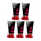 Набор из 5 съедобных лубрикантов JUJU со вкусом малины - JuJu - купить с доставкой в Ростове-на-Дону