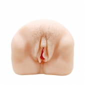 Телесный мастурбатор-вагина с оволосением и вибрацией - Baile - в Ростове-на-Дону купить с доставкой