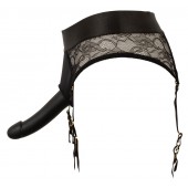 Черный женский страпон Strap-on Set: трусики и насадка - Orion - купить с доставкой в Ростове-на-Дону