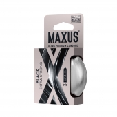 Черные утолщенные презервативы MAXUS Extra Strong с железным кейсом - 3 шт. - Maxus - купить с доставкой в Ростове-на-Дону