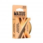 Точечные презервативы MAXUS 2000 Amazing Dots с железным кейсом - 3 шт. - Maxus - купить с доставкой в Ростове-на-Дону