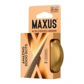 Точечные презервативы MAXUS 2000 Amazing Dots с железным кейсом - 3 шт. - Maxus - купить с доставкой в Ростове-на-Дону