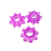 Набор из 3 лиловых эрекционных колец различной формы - Erowoman-Eroman - в Ростове-на-Дону купить с доставкой