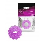 Лиловое эрекционное кольцо с 2 рядами стимулирующих шариков - Erowoman-Eroman - в Ростове-на-Дону купить с доставкой