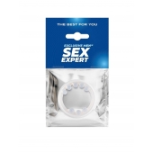 Эрекционное кольцо со стимулирующими шариками сверху и снизу - Sex Expert - в Ростове-на-Дону купить с доставкой