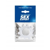 Прозрачное эрекционное кольцо со стимулирующими шариками - Sex Expert - в Ростове-на-Дону купить с доставкой