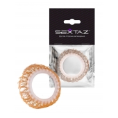 Эрекционное кольцо с бежевыми «ресничками» - Sextaz - в Ростове-на-Дону купить с доставкой