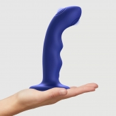 Синяя насадка-стимулятор Strap-On-Me Tapping Dildo Wave - Strap-on-me - купить с доставкой в Ростове-на-Дону