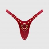 Красный пояс для фиксации насадок Strap-On-Me Leatherette Harness Fabulous - Strap-on-me - купить с доставкой в Ростове-на-Дону