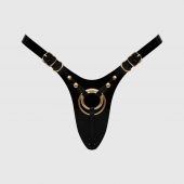 Черный пояс для фиксации насадок Strap-On-Me Leatherette Harness Fabulous - Strap-on-me - купить с доставкой в Ростове-на-Дону