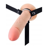 Мужской полый страпон на регулируемых ремешках - 22 см. - Sex Expert - купить с доставкой в Ростове-на-Дону