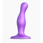 Фиолетовая насадка Strap-On-Me Dildo Plug Curvy size S - Strap-on-me - купить с доставкой в Ростове-на-Дону