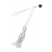 Белая кожаная плеть - 50 см. - Pecado - купить с доставкой в Ростове-на-Дону