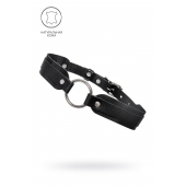 Черный кожаный чокер-ошейник со скруглёнными углами - Pecado - купить с доставкой в Ростове-на-Дону