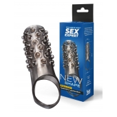 Дымчатая насадка на пенис с выпуклостями - 12 см. - Sex Expert - в Ростове-на-Дону купить с доставкой