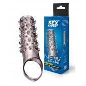 Дымчатая насадка на пенис с шипами и выпуклостями - 12 см. - Sex Expert - в Ростове-на-Дону купить с доставкой