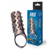 Дымчатая насадка на пенис с шипами и выпуклостями - 12,5 см. - Sex Expert - в Ростове-на-Дону купить с доставкой