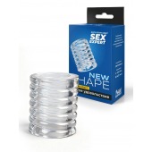 Прозрачная сквозная насадка на пенис с ребрышками - Sex Expert - в Ростове-на-Дону купить с доставкой