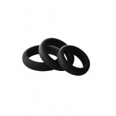 Набор из 3 черных эрекционных колец Smooth Silicone Cockring Pack - Dream Toys - в Ростове-на-Дону купить с доставкой