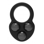 Черное эрекционное кольцо с утяжелителями - Dream Toys - в Ростове-на-Дону купить с доставкой