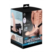 Телесный полый страпон с вибрацией Erection Agents - 24,1 см. - NMC - купить с доставкой в Ростове-на-Дону