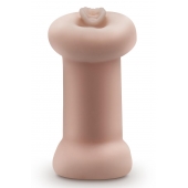 Телесный люминесцентный двусторонний мастурбатор Tasha - Blush Novelties - в Ростове-на-Дону купить с доставкой