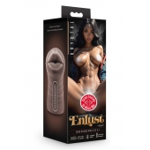 Коричневый мастурбатор-ротик Krystal Vibrating Masturbator - Blush Novelties - в Ростове-на-Дону купить с доставкой