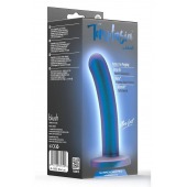 Синяя насадка с гладкой поверхностью Surrender 5.75 Inch Intermediate Pegging Dildo - 14,6 см. - Blush Novelties - купить с доставкой в Ростове-на-Дону