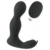 Черная анальная пробка с вибрацией, вращением и пультом ДУ RC Butt Plug with 2 Functions - Orion - в Ростове-на-Дону купить с доставкой