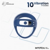 Синее интерактивное эрекционное виброкольцо Rank - Intoyou - в Ростове-на-Дону купить с доставкой