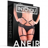 Черные стрепы на бёдра Aneir - Intoyou - купить с доставкой в Ростове-на-Дону