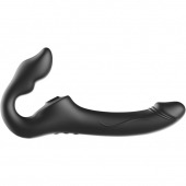 Черный безремневой страпон с 3 моторами - Ibiza - купить с доставкой в Ростове-на-Дону