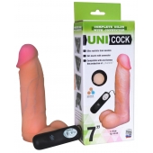 Фаллическая насадка Харнесс UNICOCK 7  с вибрацией - 19 см. - LOVETOY (А-Полимер) - купить с доставкой в Ростове-на-Дону