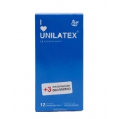 Классические презервативы Unilatex Natural Plain - 12 шт. + 3 шт. в подарок - Unilatex - купить с доставкой в Ростове-на-Дону