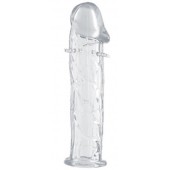 Гладкая прозрачная насадка с усиками под головкой - 12,5 см. - Toyfa Basic - в Ростове-на-Дону купить с доставкой