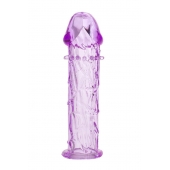 Гладкая фиолетовая насадка с усиками под головкой - 12,5 см. - Toyfa Basic - в Ростове-на-Дону купить с доставкой