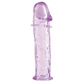 Гладкая фиолетовая насадка с усиками под головкой - 12,5 см. - Toyfa Basic - в Ростове-на-Дону купить с доставкой