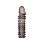 Дымчатая закрытая насадка ToyFa XLover с чешуйками и пупырышками - 13,5 см. - ToyFa - в Ростове-на-Дону купить с доставкой