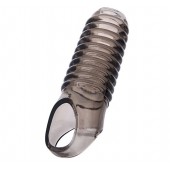 Дымчатая насадка с рёбрышками и подхватом мошонки ToyFa XLover - 12,5 см. - ToyFa - в Ростове-на-Дону купить с доставкой