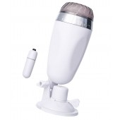 Мастурбатор-вагина в белой колбе с присоской и встраиваемой вибропулей - A-toys - в Ростове-на-Дону купить с доставкой