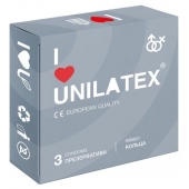 Презервативы с рёбрами Unilatex Ribbed - 3 шт. - Unilatex - купить с доставкой в Ростове-на-Дону