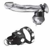 Утяжка для мошонки и пениса Cock Ring With 1  Ball Stretcher And Optional Weight Ring - BlueLine - купить с доставкой в Ростове-на-Дону