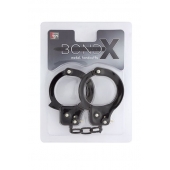 Чёрные наручники из листового металла BONDX METAL CUFFS BLACK - Dream Toys - купить с доставкой в Ростове-на-Дону