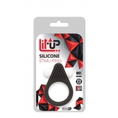 Чёрное эрекционное кольцо LIT-UP SILICONE STIMU RING 1 BLACK - Dream Toys - в Ростове-на-Дону купить с доставкой