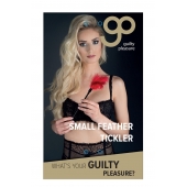Пластиковая метелочка с красными пёрышками Small Feather Tickler - 32 см. - Blush Novelties - купить с доставкой в Ростове-на-Дону