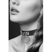 Узенький ошейник из полиуретана с кольцом - Bijoux Pour Toi - купить с доставкой в Ростове-на-Дону